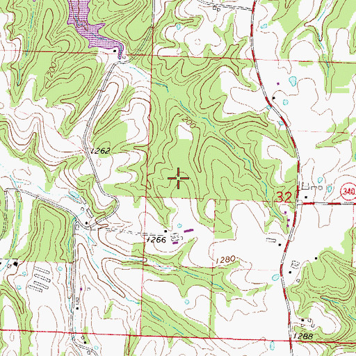 Topographic Map of Township 10, AR