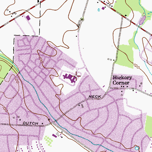Topographic Map of Melvin H Kreps Middle School, NJ