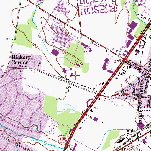 Topographic Map of Saint Paul's Lutheran Church, NJ