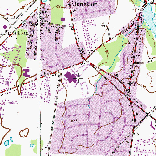 Topographic Map of West Windsor Plainsboro High School South, NJ