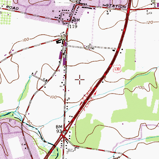 Topographic Map of Saint David's Episcopal Church, NJ