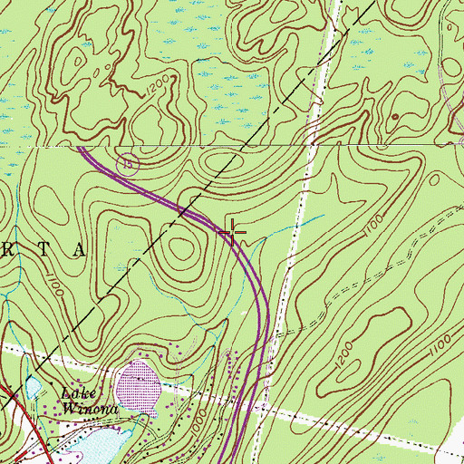 Topographic Map of Weldon Brook State Wildlife Management Area, NJ