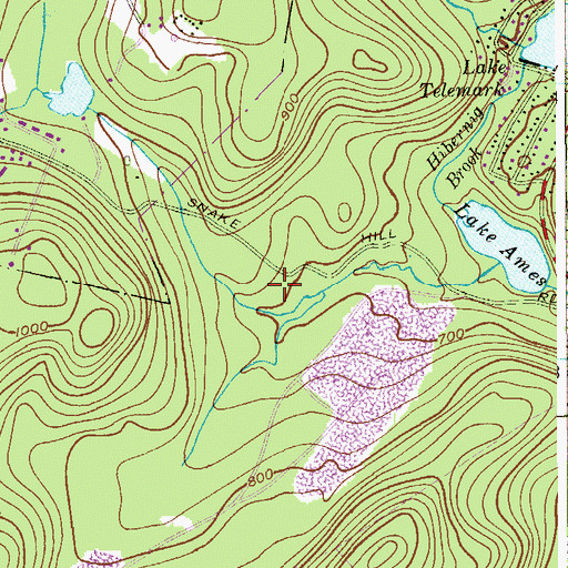 Topographic Map of Snake Hill County Park, NJ