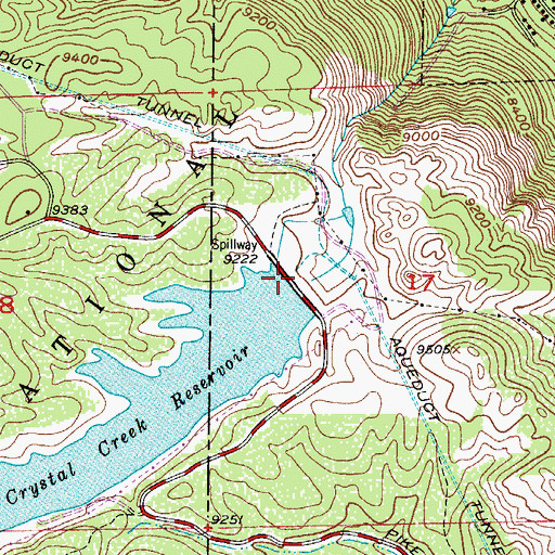Topographic Map of Crystal Creek Dam, CO