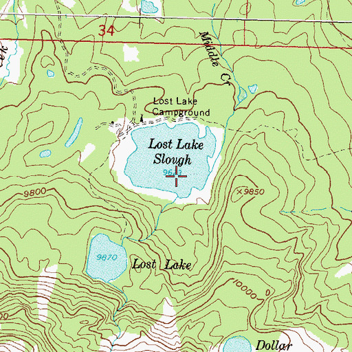 Topographic Map of E Beckwith Number 1 Dam, CO