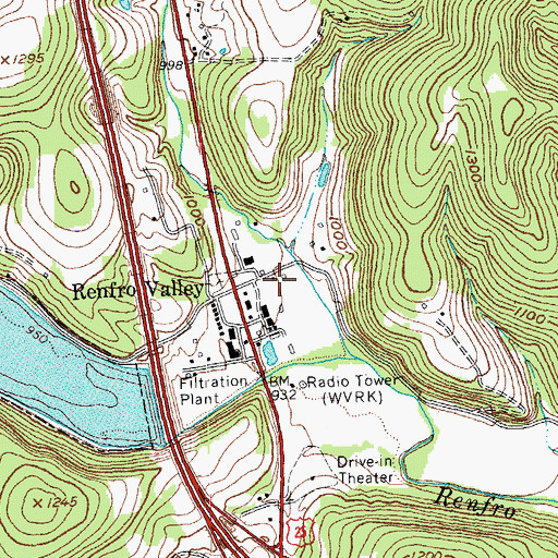 Topographic Map of Kentucky Music Hall of Fame and Museum, KY