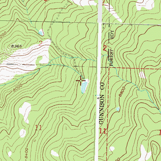 Topographic Map of Bottle Stomp Dam, CO