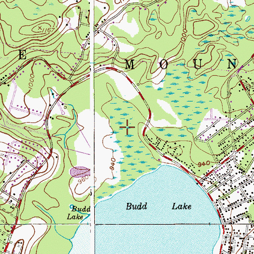 Topographic Map of Budd Lake State Wildlife Management Area, NJ