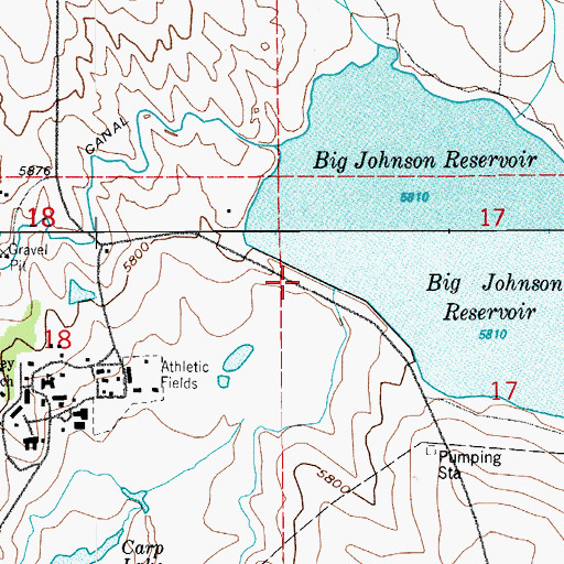 Topographic Map of Fountain Valley Number 2 Dam, CO