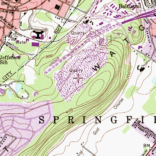 Topographic Map of Hidden Valley Park, NJ
