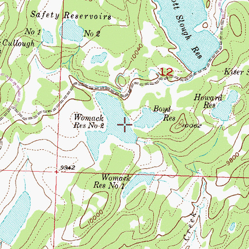 Topographic Map of Boyd Dam, CO