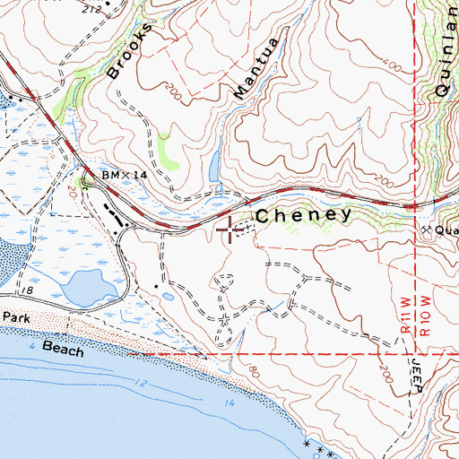 Topographic Map of Bodega Bay Cemetery, CA