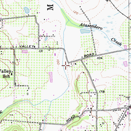 Topographic Map of Green Valley Cemetery, CA