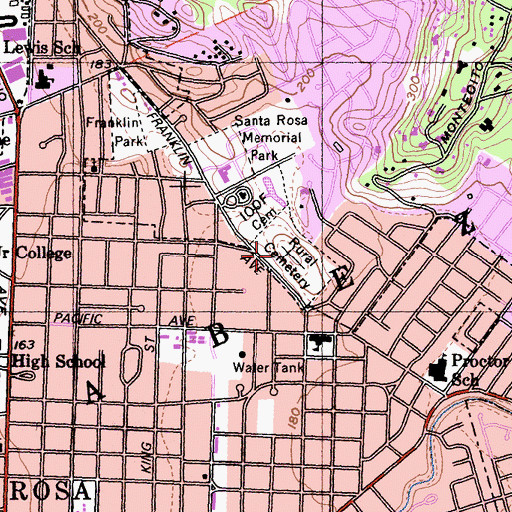 Topographic Map of Fulkerson Cemetery, CA