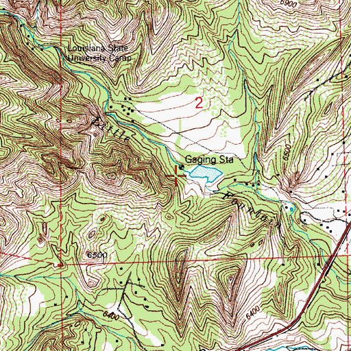 Topographic Map of Keeton Lake Dam, CO