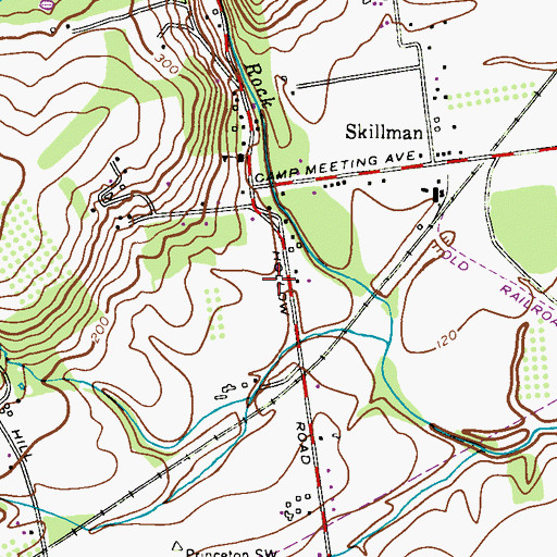 Topographic Map of Kingdom Hall of Jehovahs Witnesses Church, NJ