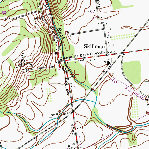 Topographic Map of Mount Zion Church, NJ