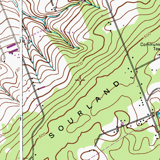 Topographic Map of Camp Agnes DeWitt, NJ
