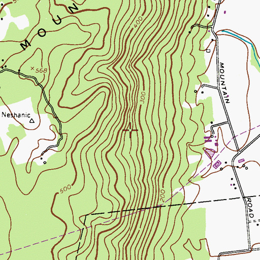 Topographic Map of Sourland Mountain County Preserve, NJ