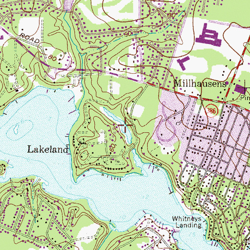 Topographic Map of Lake Liberty, MD