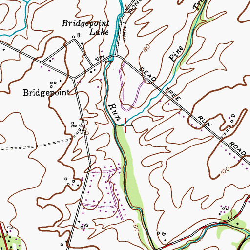 Topographic Map of Dead Tree Run, NJ