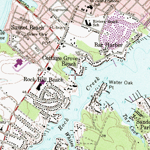 Topographic Map of Long Cove, MD