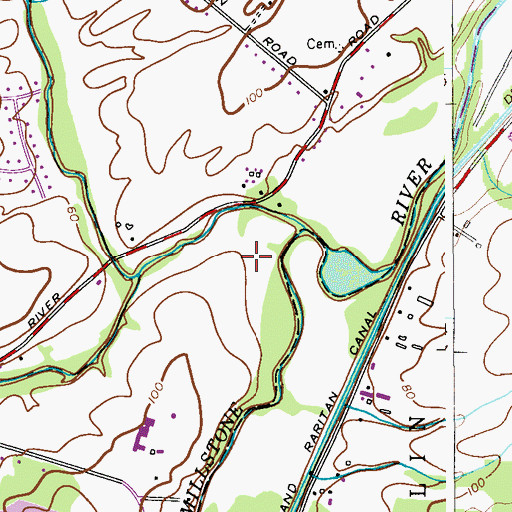 Topographic Map of Orchard Road Elementary School, NJ