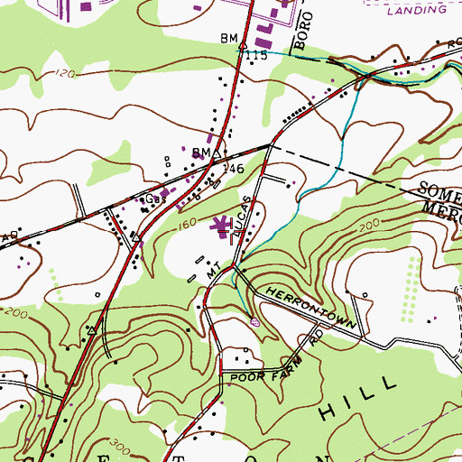 Topographic Map of Princeton House Behavioral Health, NJ