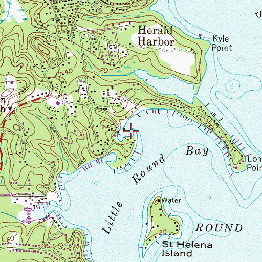 Topographic Map of Marriott Cove, MD