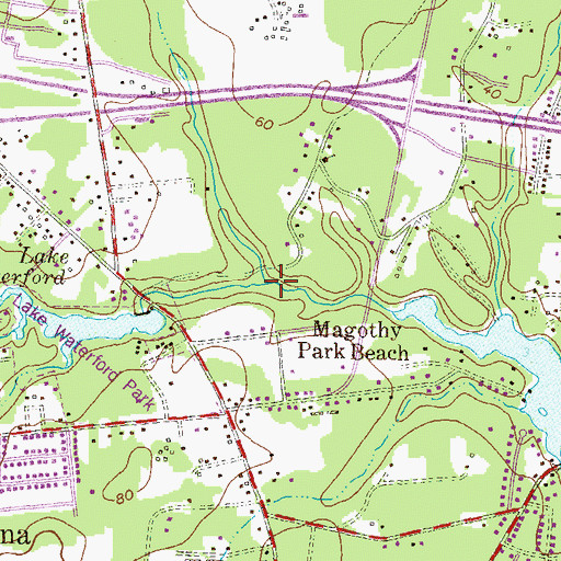 Topographic Map of Muddy Run, MD