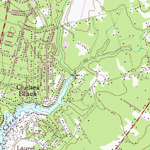 Topographic Map of Nannys Branch, MD