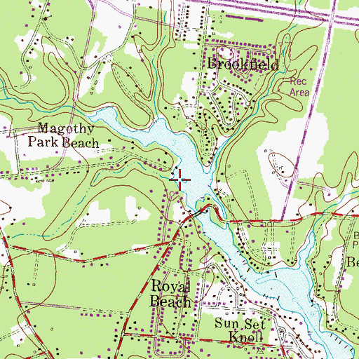 Topographic Map of Nannys Creek, MD