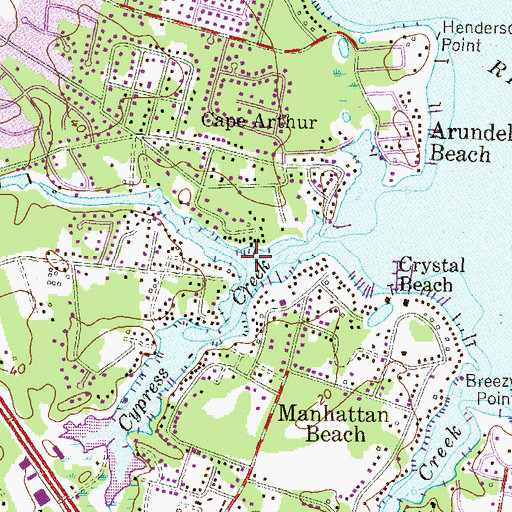 Topographic Map of North Cypress Creek, MD