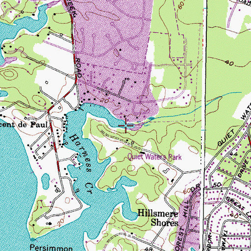 Topographic Map of Old Place Cove, MD