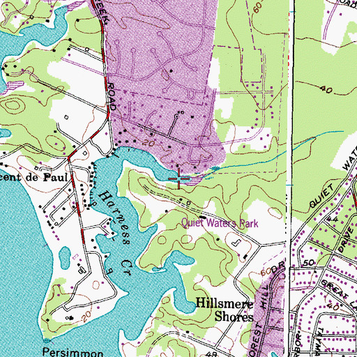 Topographic Map of Old Place Cove, MD