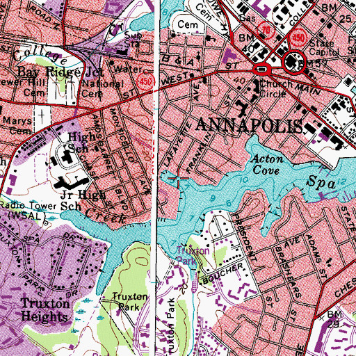 Topographic Map of Old Womans Cove, MD