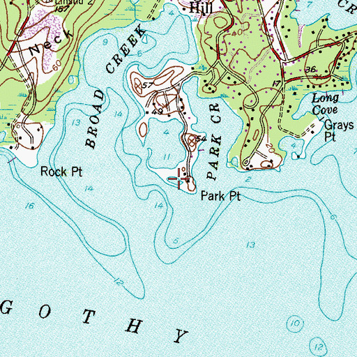 Topographic Map of Park Lake, MD