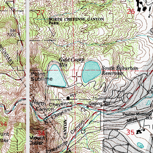Topographic Map of South Suburban Dam, CO