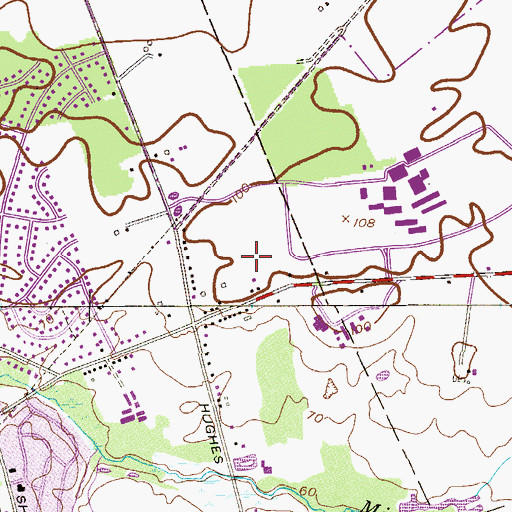 Topographic Map of New Jersey Regional Day School at Hamilton, NJ