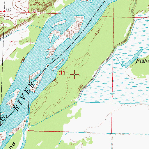 Topographic Map of Mazomanie Bottoms State Natural Area, WI