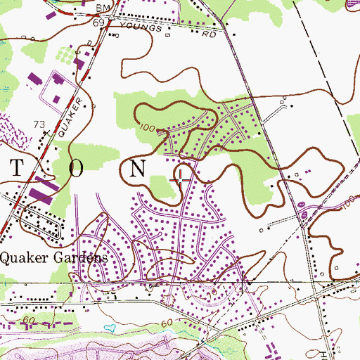 Topographic Map of University Heights Elementary School, NJ