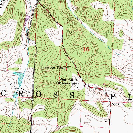Topographic Map of New Observatory Woods State Natural Area, WI