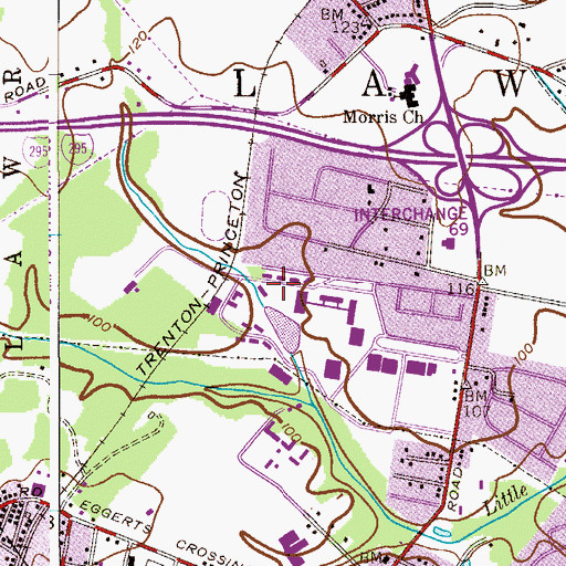 Topographic Map of Gill Memorial Chapel, NJ