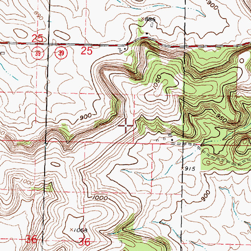 Topographic Map of Muralt Bluff Prairie State Natural Area, WI