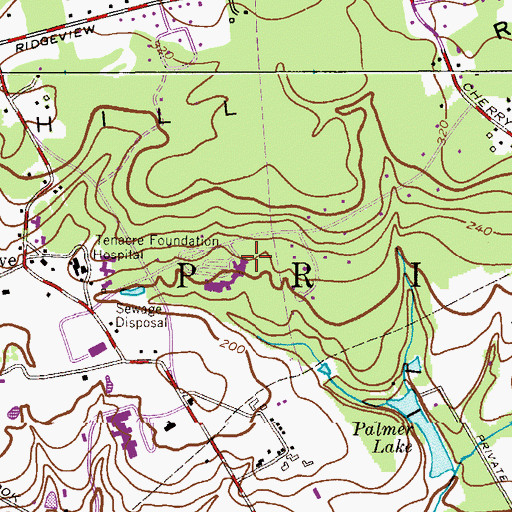 Topographic Map of Stuart Country Day School of the Sacred Heart, NJ