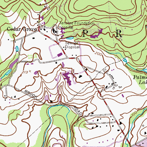 Topographic Map of Princeton Day School, NJ
