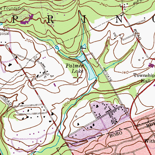Topographic Map of Mountain Lake, NJ