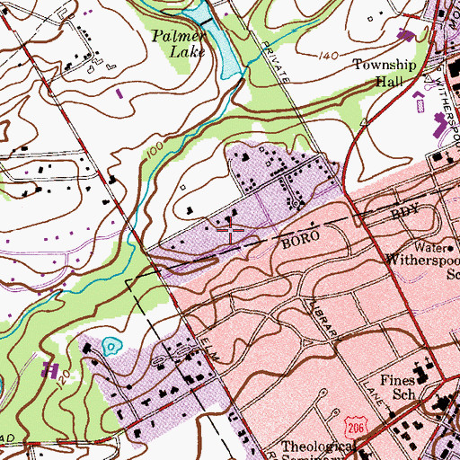 Topographic Map of Westerly Road Fundamentalist Church, NJ