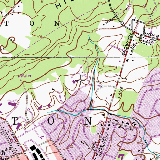 Topographic Map of All Saints Church, NJ