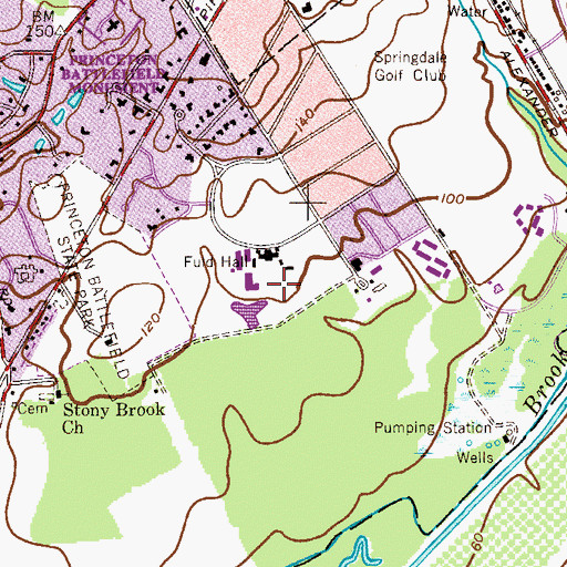 Topographic Map of Princeton Institute for Advanced Studies, NJ